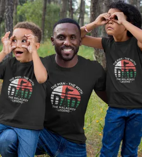 1sttheworld T-Shirt - Dad The Man The Myth The Malagasy Legend Vitange T-Shirt Black A35