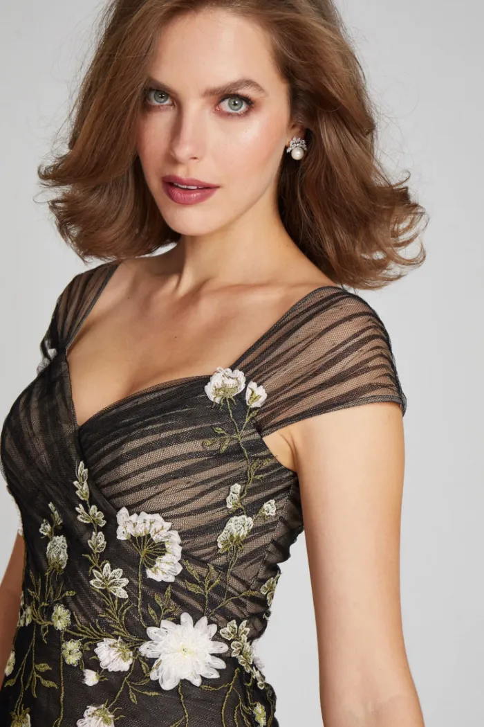 3D Embroidered Tulle Gown