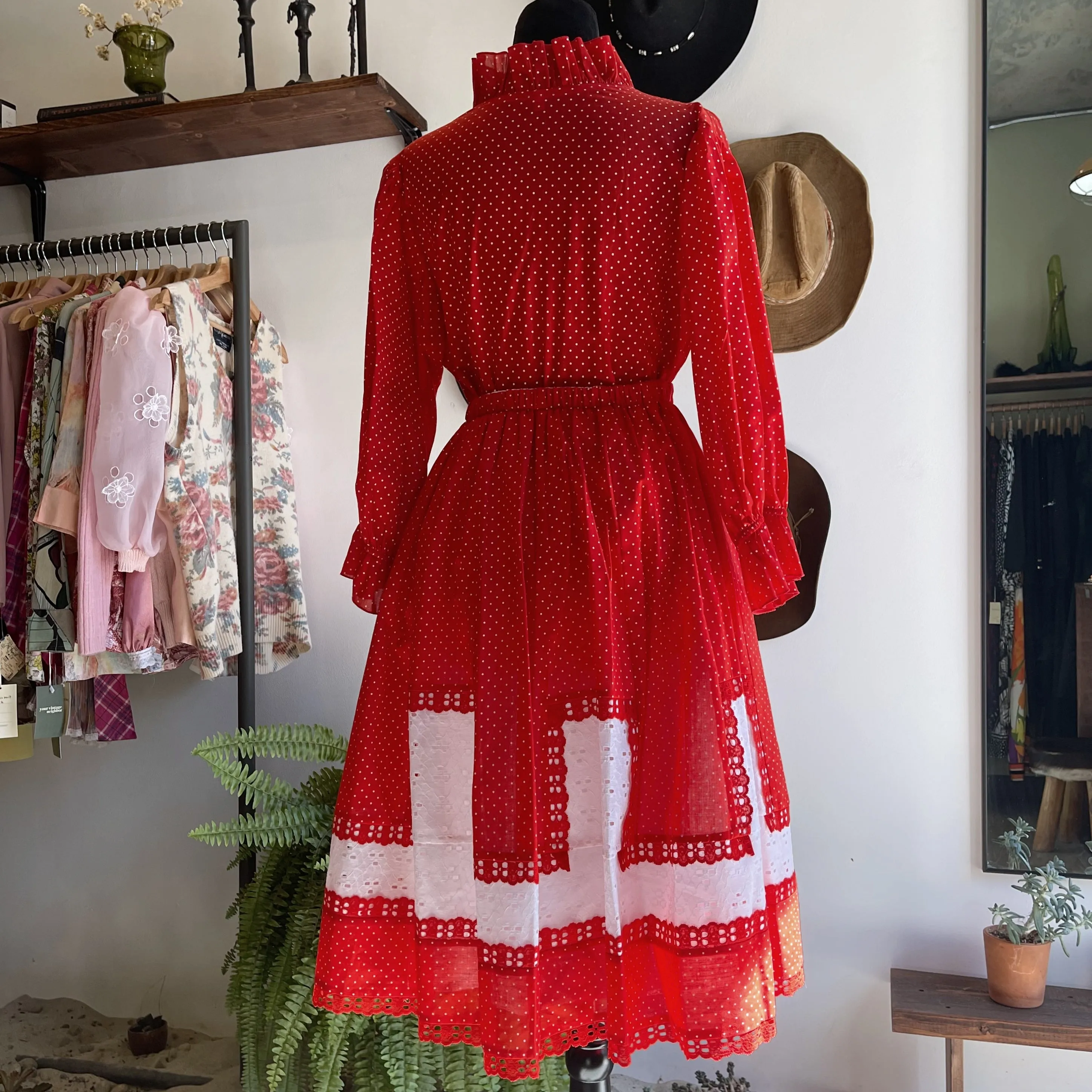 60’s Vintage Polka Dot Skirt Set