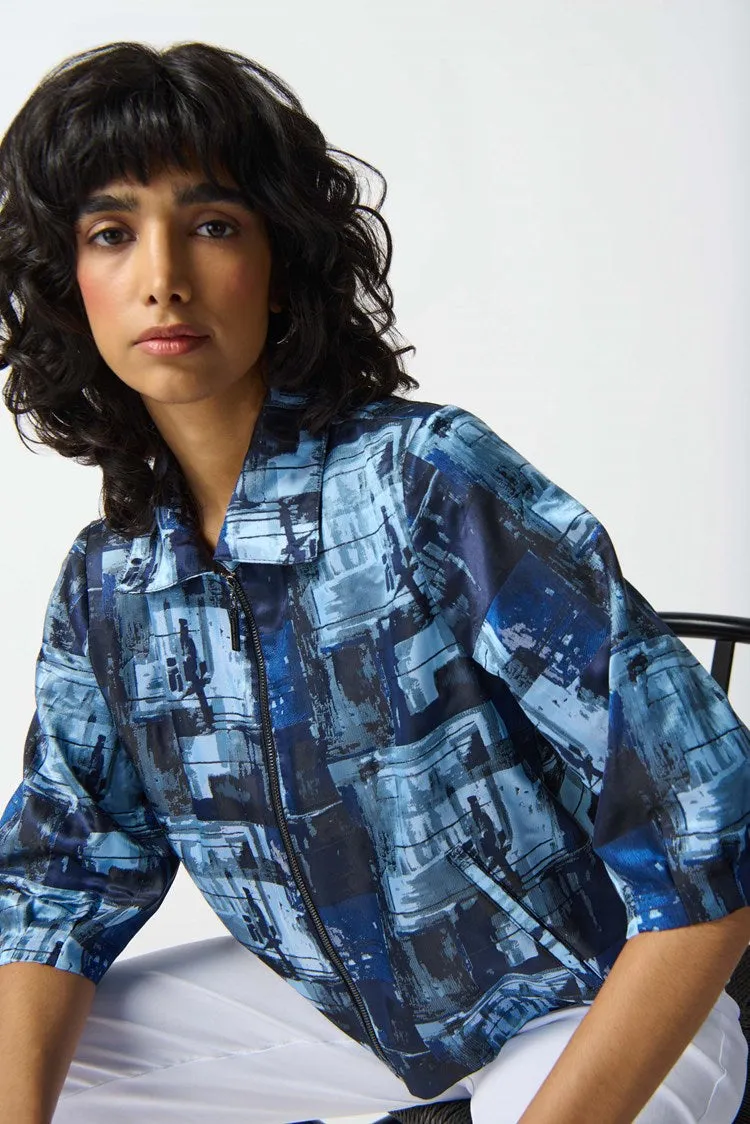 Abstract Jacquard Boxy Jacket