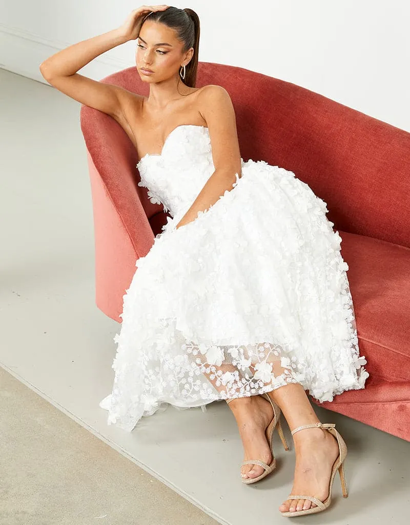 Adela Sweetheart Petal Midi