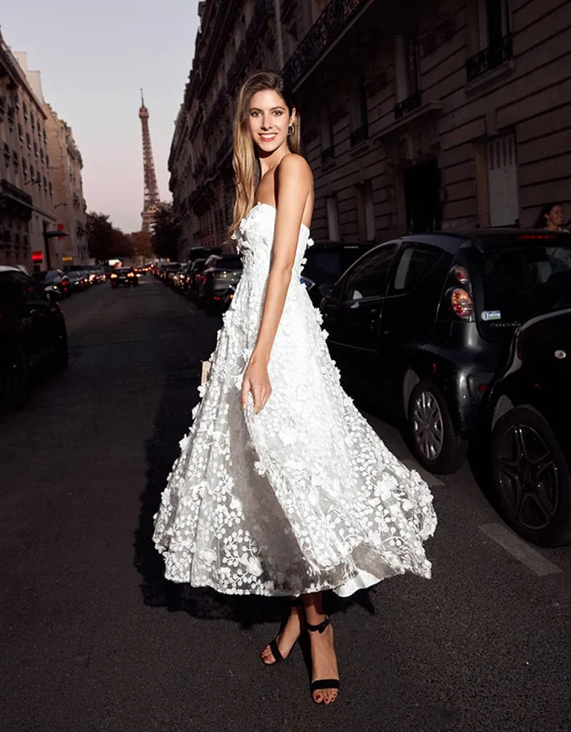 Adela Sweetheart Petal Midi