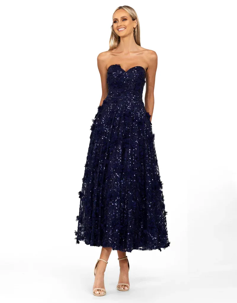 Adela Sweetheart Petal Midi