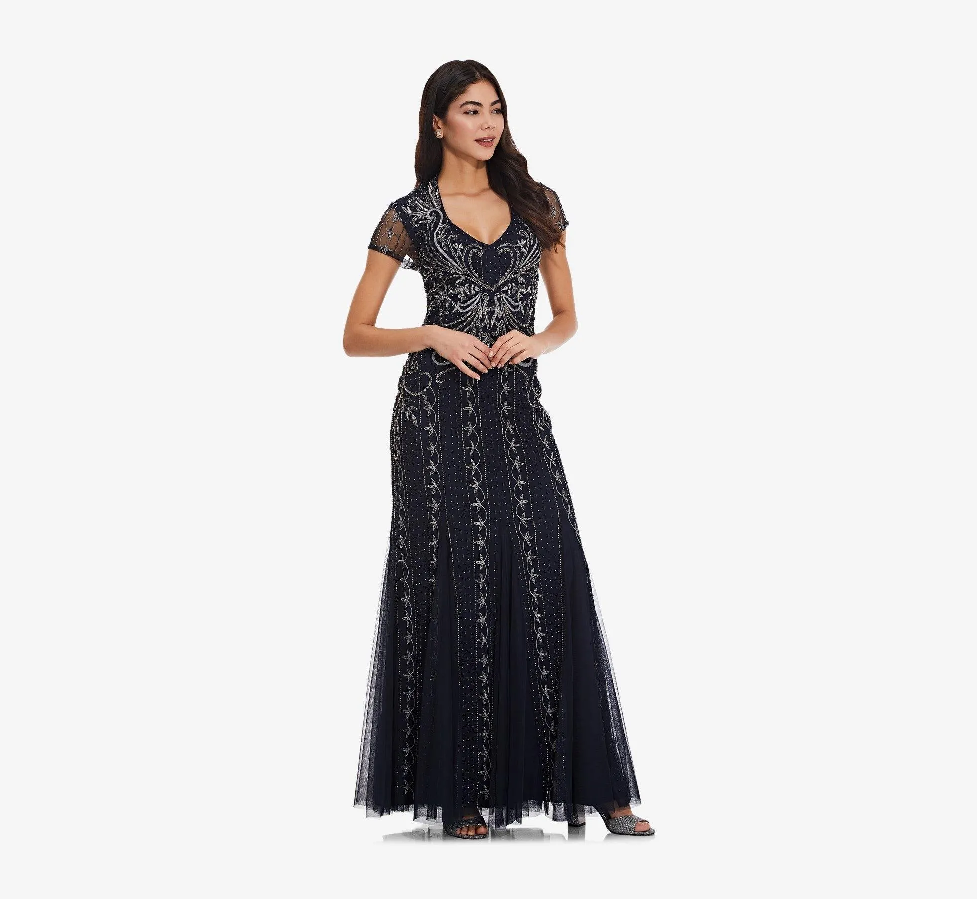 Adrianna Papell AP1E207147 Long Formal Beaded Dress
