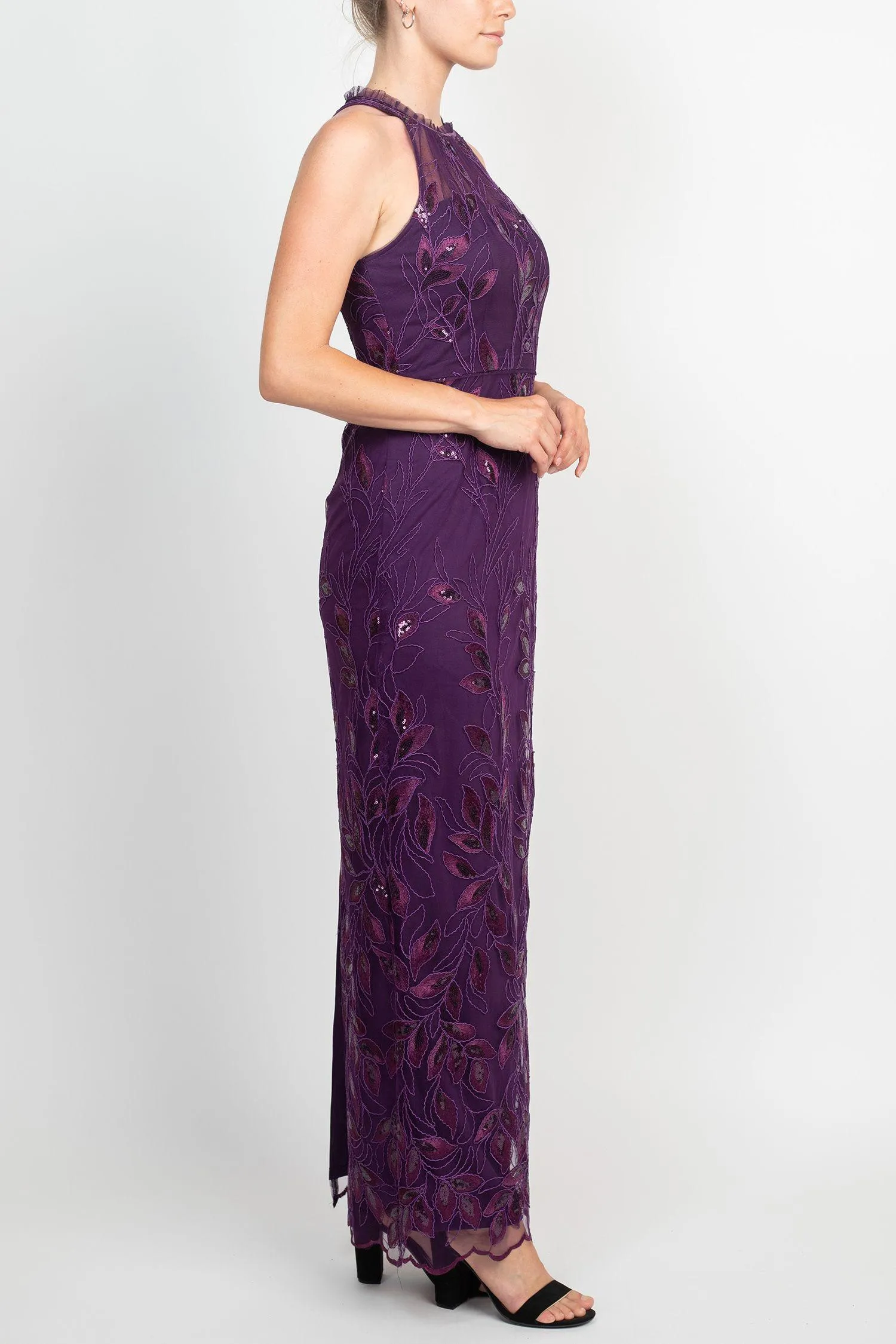 Adrianna Papell AP1E209275 Sleeveless Long Embroidered Formal Dress