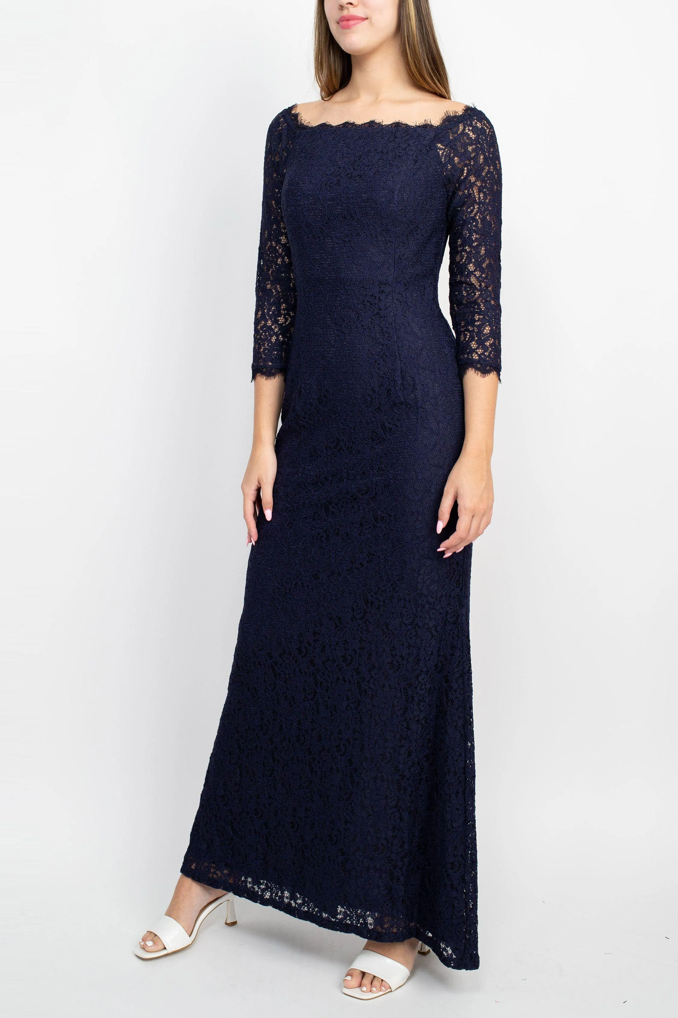 Adrianna Papell AP1E209461 Long 3/4 Sleeve Bodycon Formal Dress