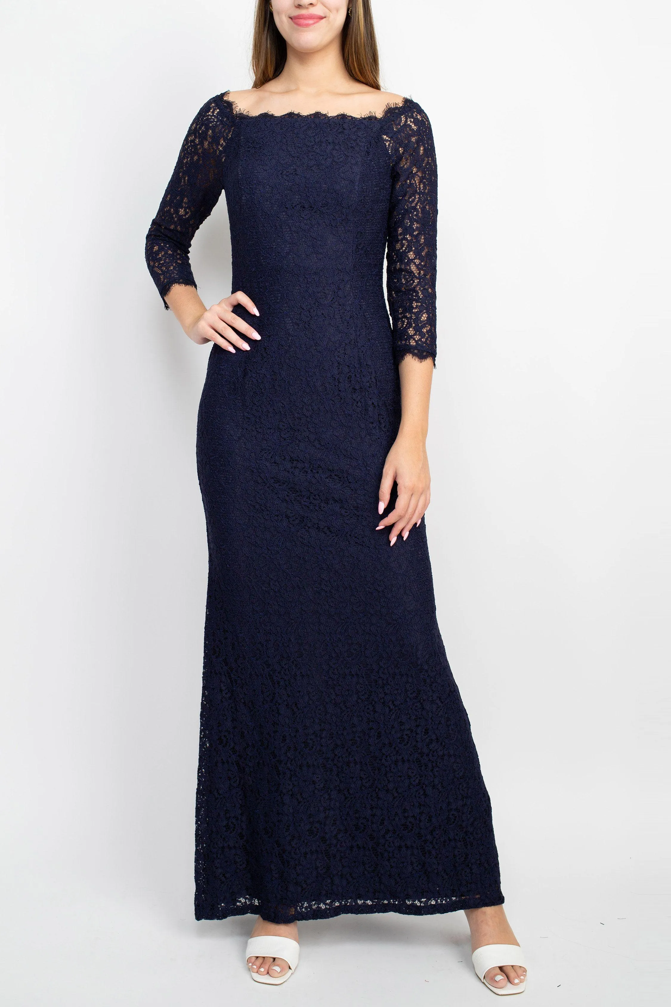 Adrianna Papell AP1E209461 Long 3/4 Sleeve Bodycon Formal Dress