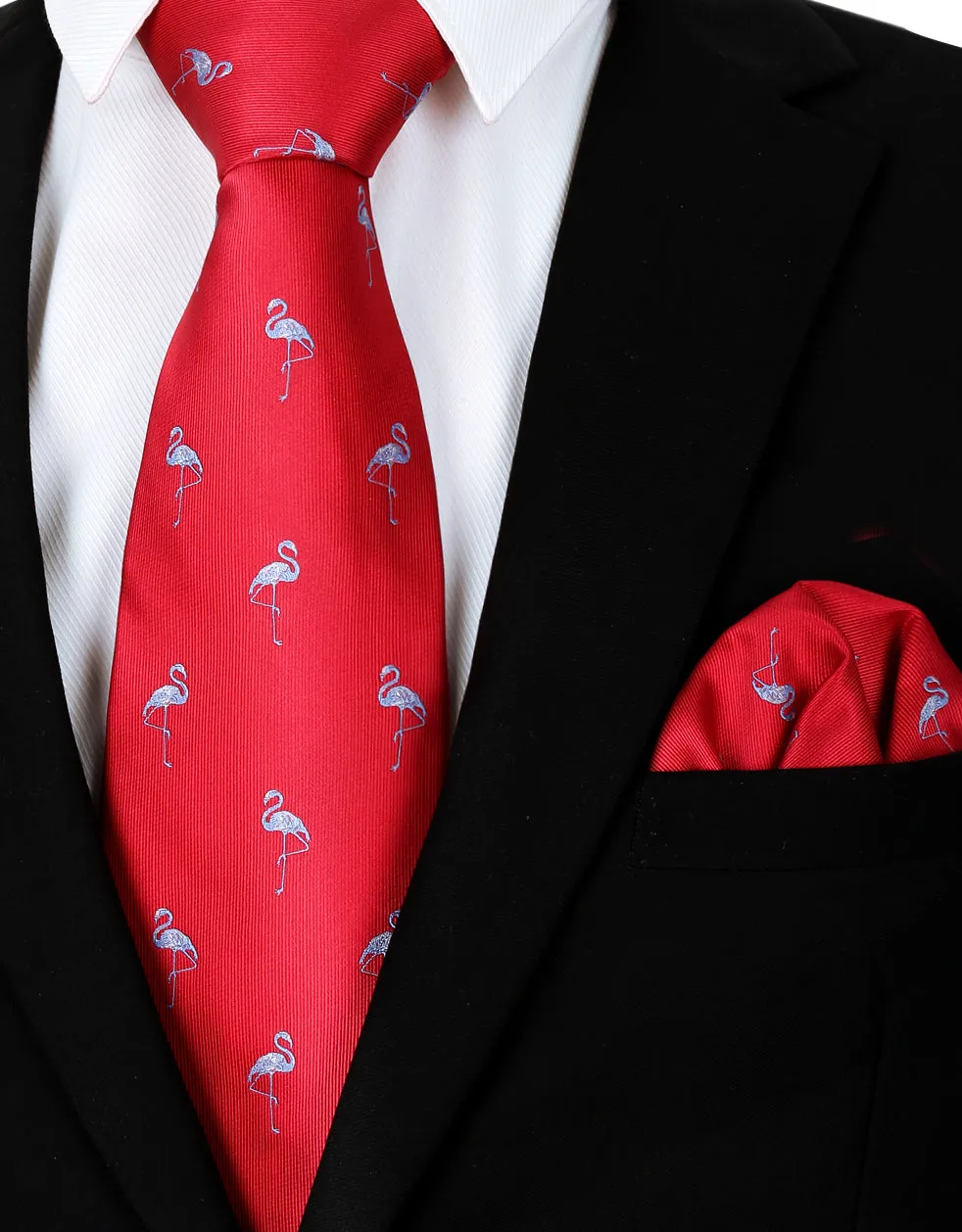 Adult Regular Size Flamingo Patterned Necktie-073