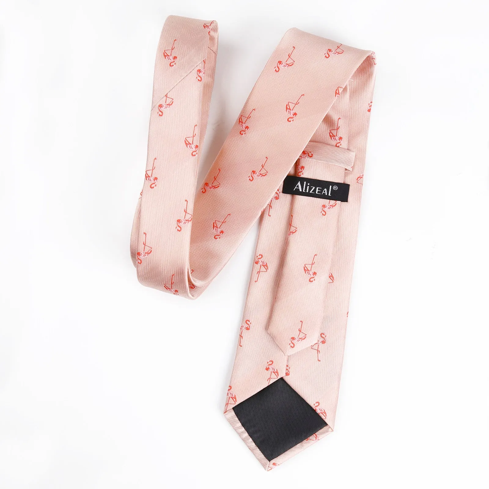 Adult Regular Size Flamingo Patterned Necktie-073