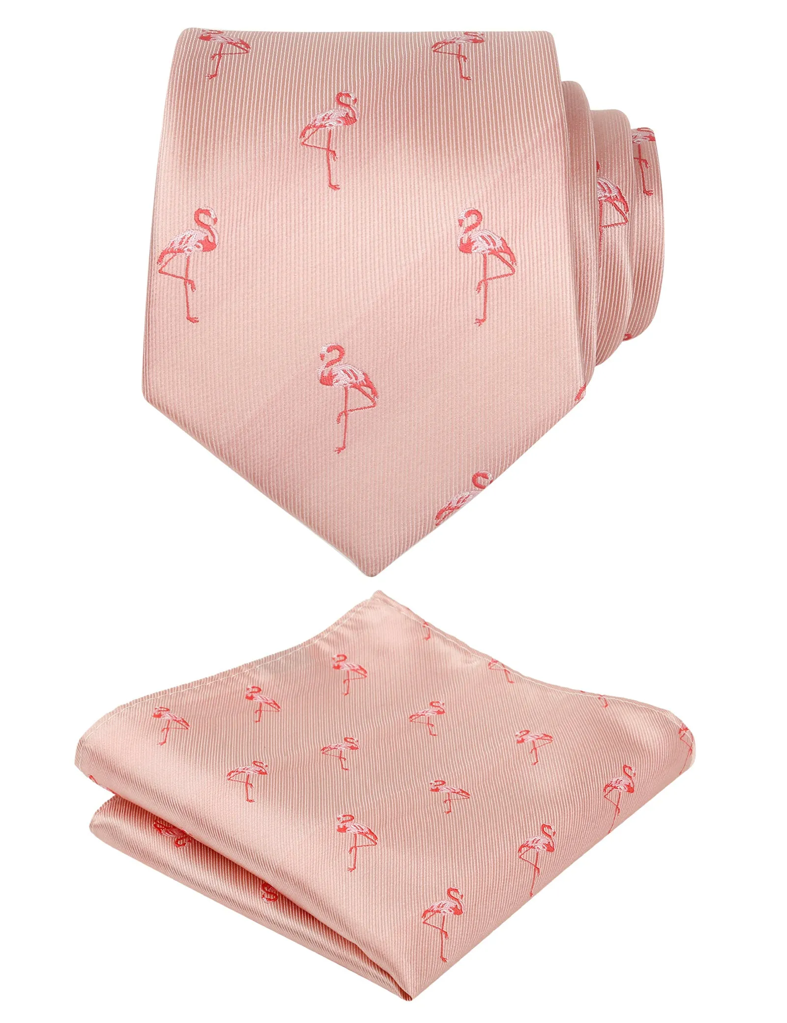Adult Regular Size Flamingo Patterned Necktie-073