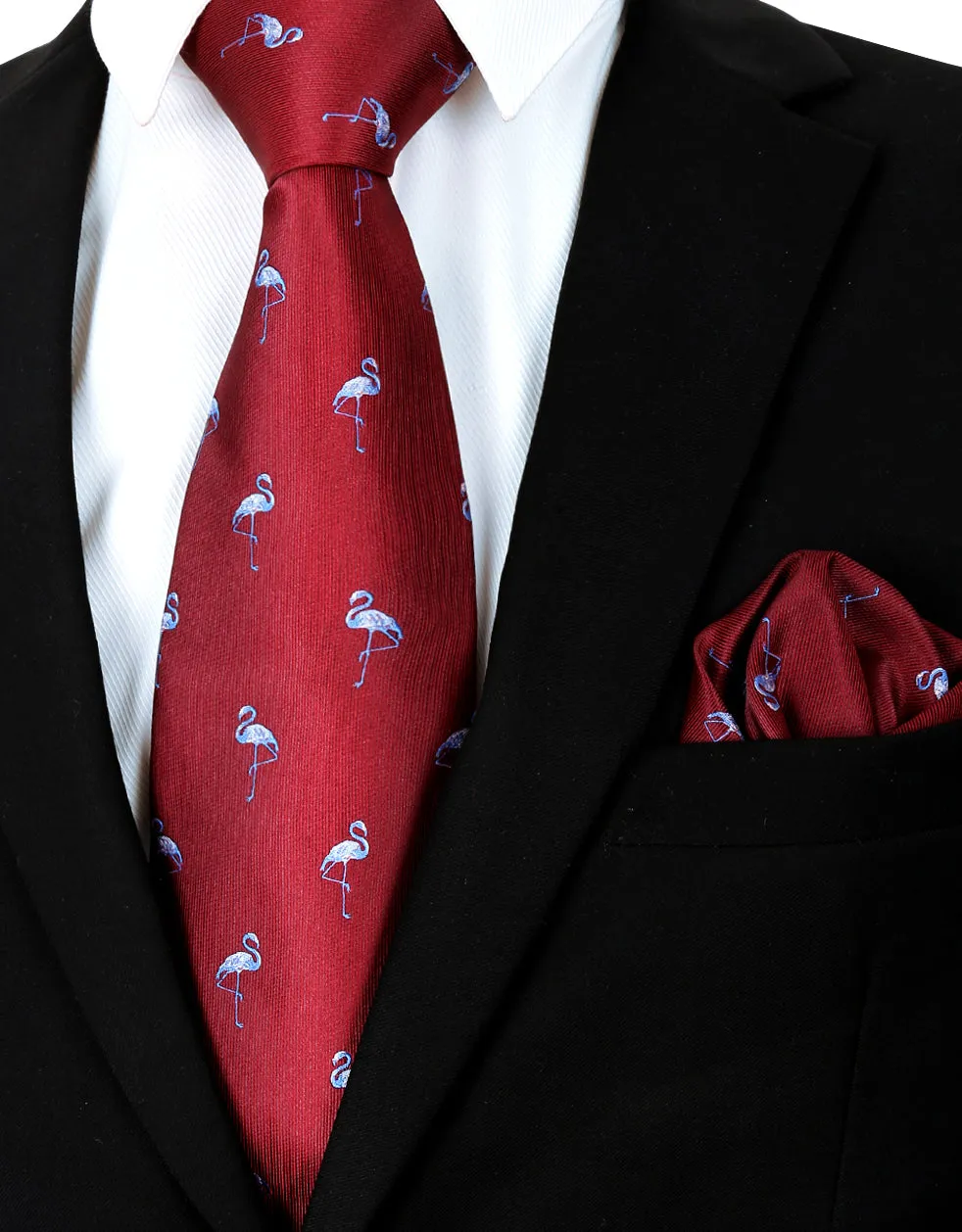 Adult Regular Size Flamingo Patterned Necktie-073