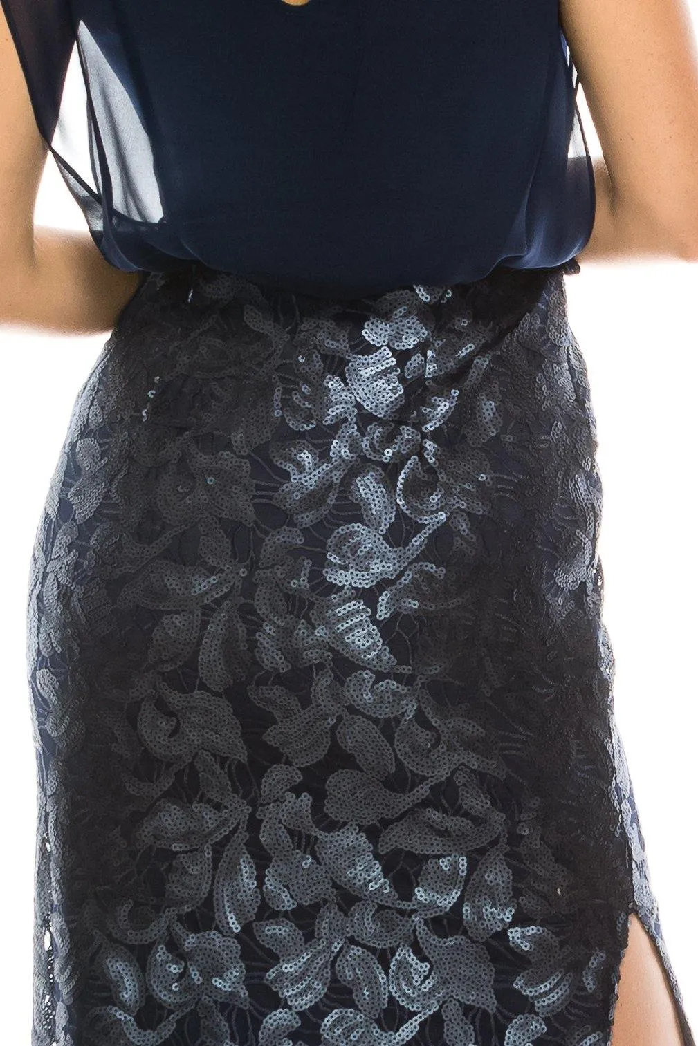 Aidan Mattox Long Formal Blouson Evening Dress