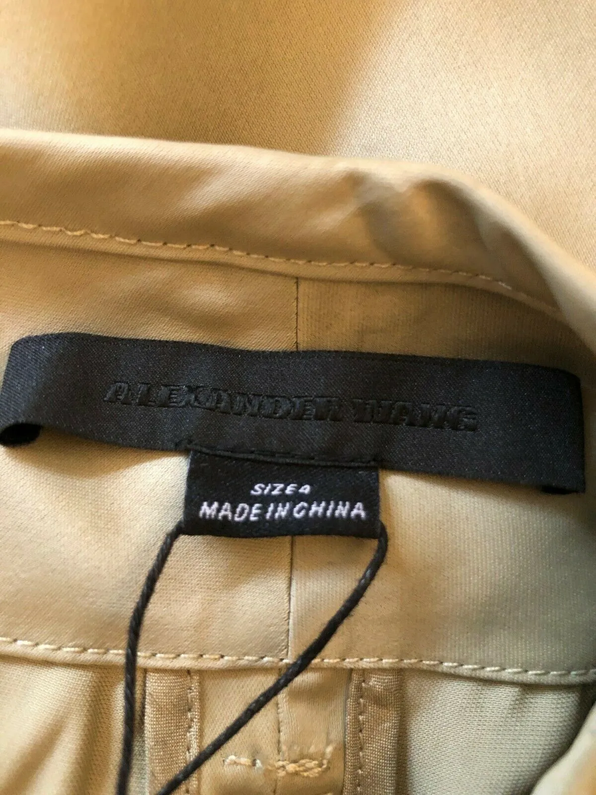 Alexander Wang Pale Khaki Silky Satin Shorts Size UK 12 US 8 EU 40