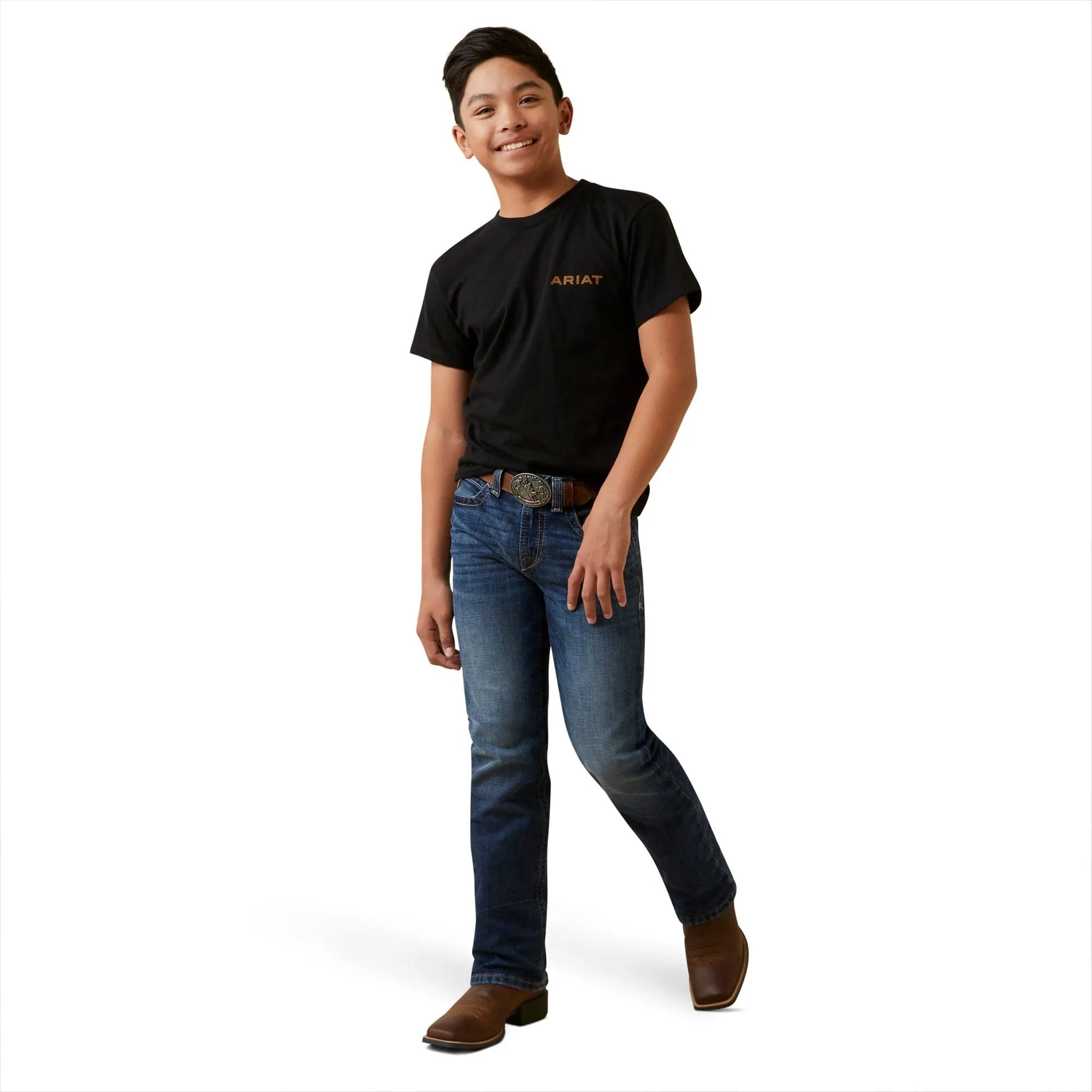 Kids Ariat Shield Stitch Black T-Shirt - Stylish and Durable - Item #10045294