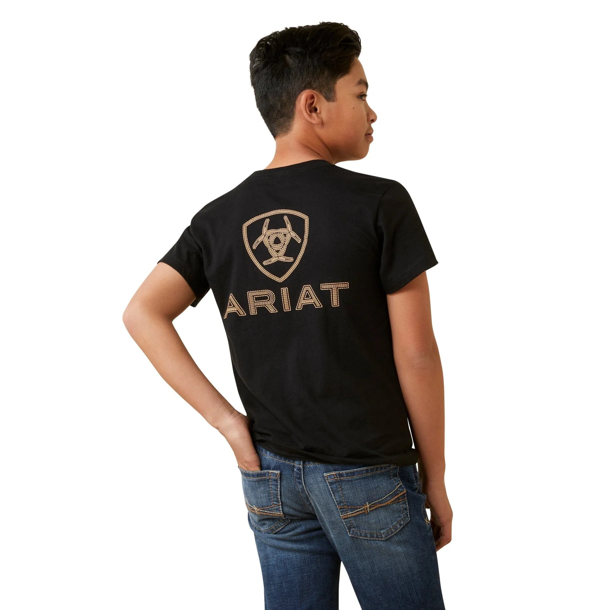 Kids Ariat Shield Stitch Black T-Shirt - Stylish and Durable - Item #10045294