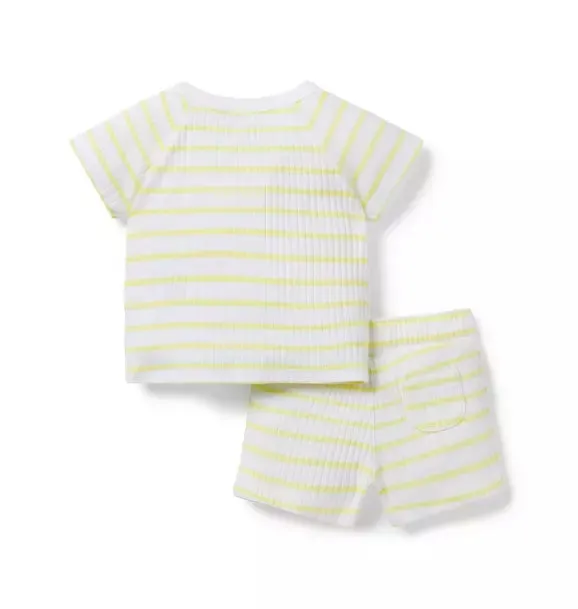 Baby Striped Ribbed Matching Set