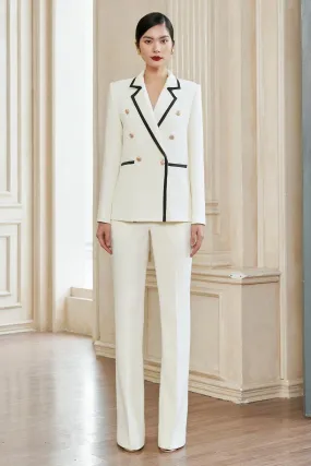 Bianca Straight Notch Lapel Felt Blazer