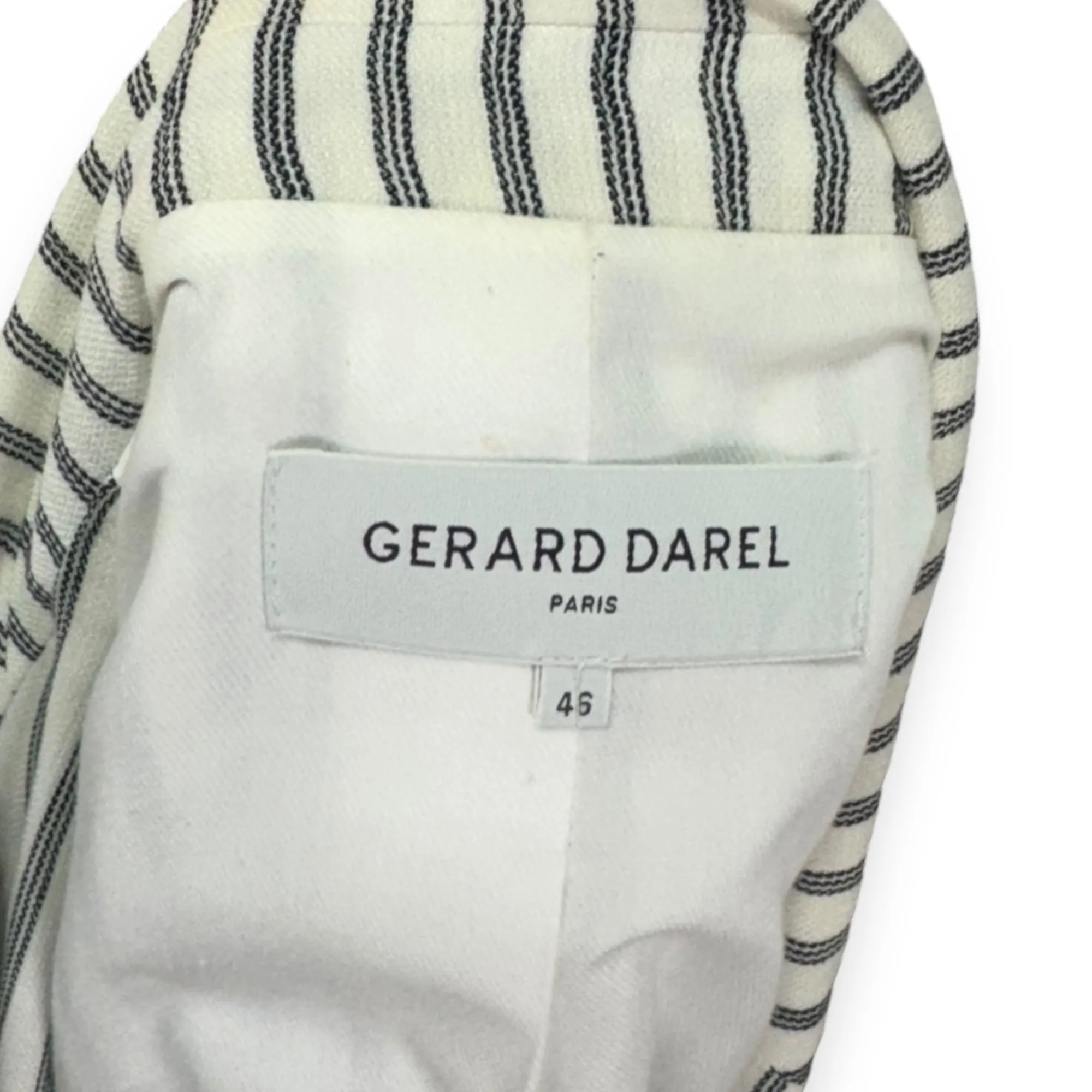 Blazer Designer By Gerard Darel In Striped Pattern, Size: Xl