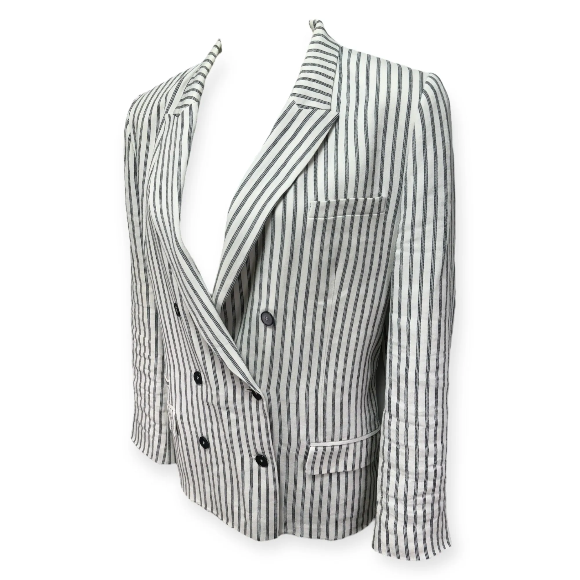 Blazer Designer By Gerard Darel In Striped Pattern, Size: Xl