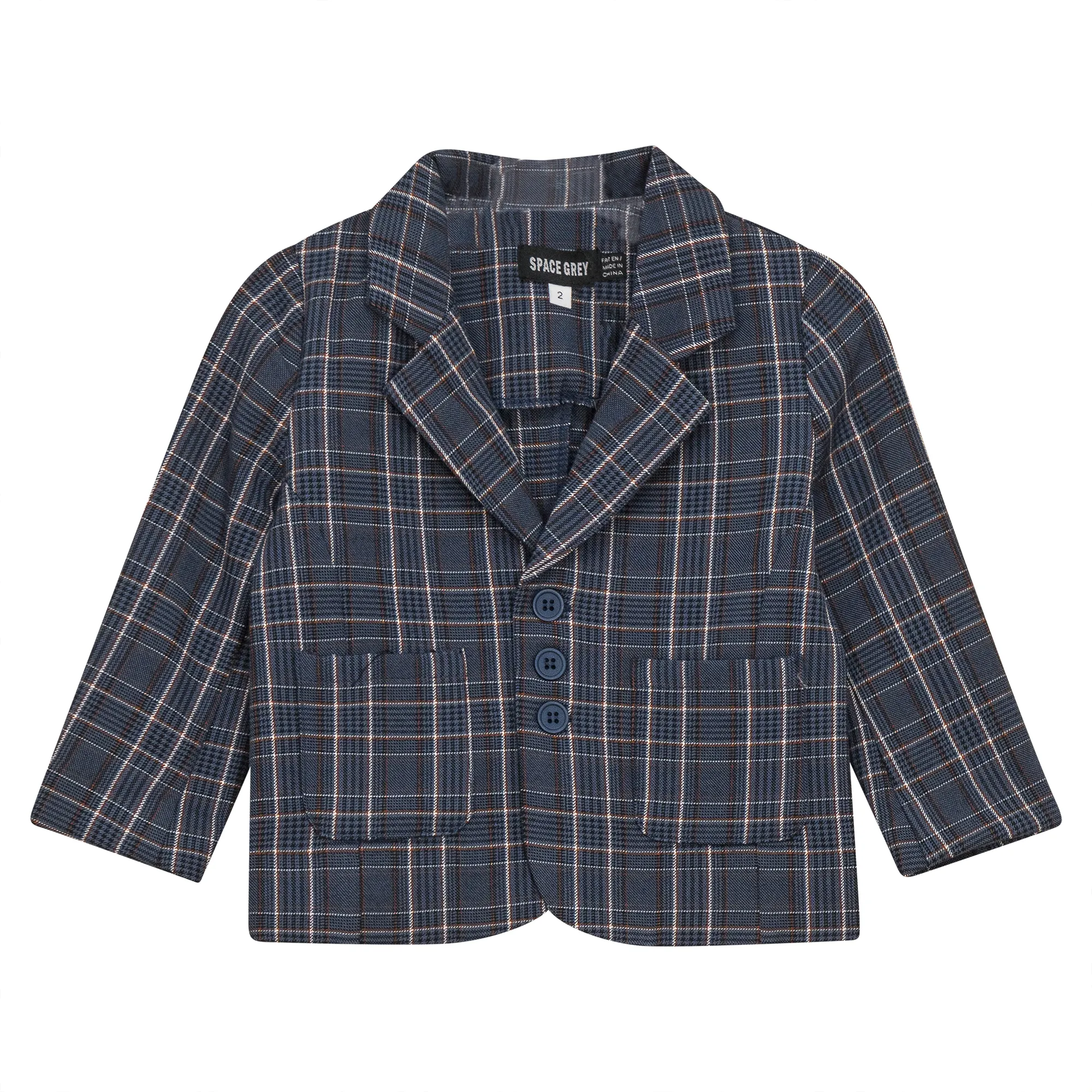 blazer plaid - blue