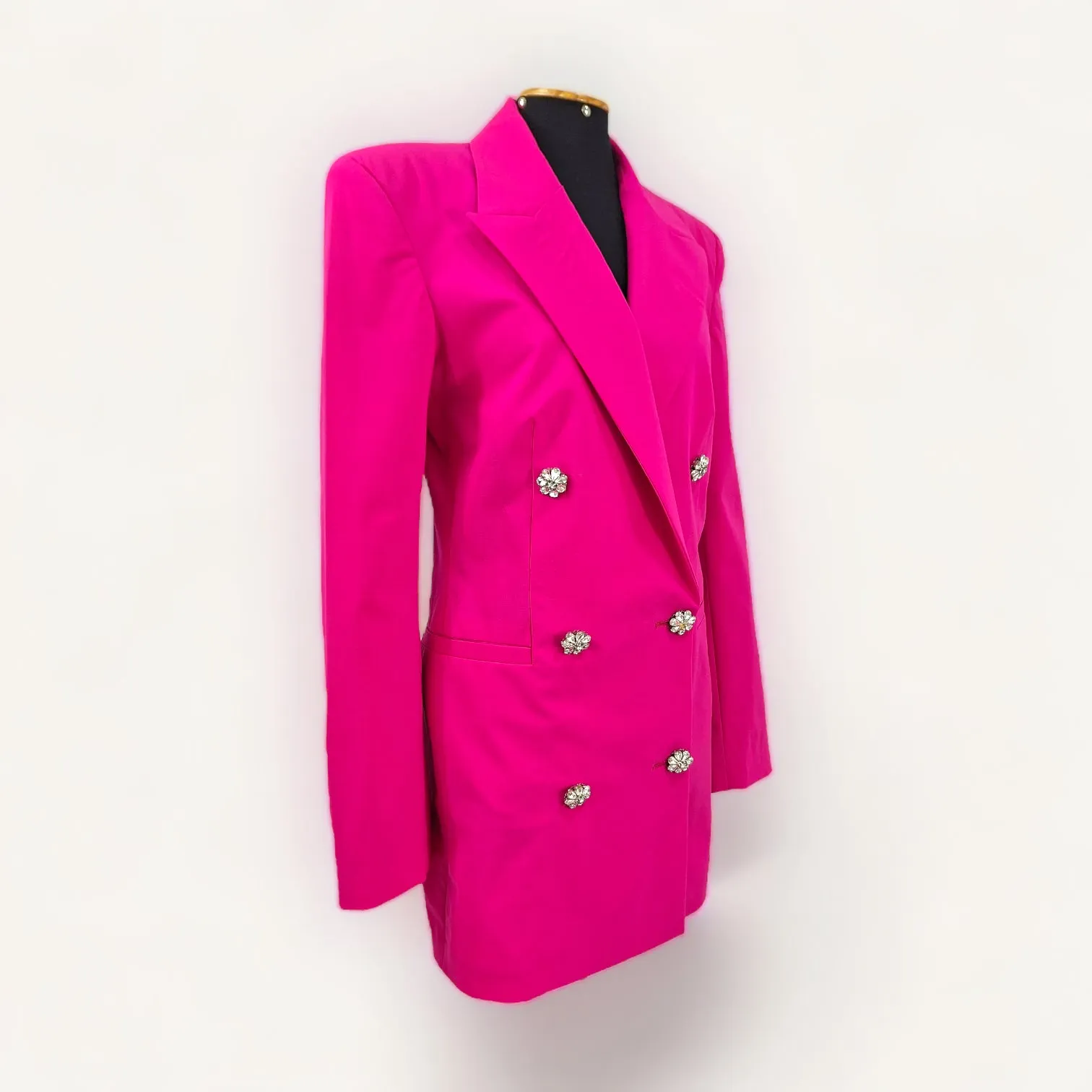 Blazer The Attico Pink com Botões em Pedraria