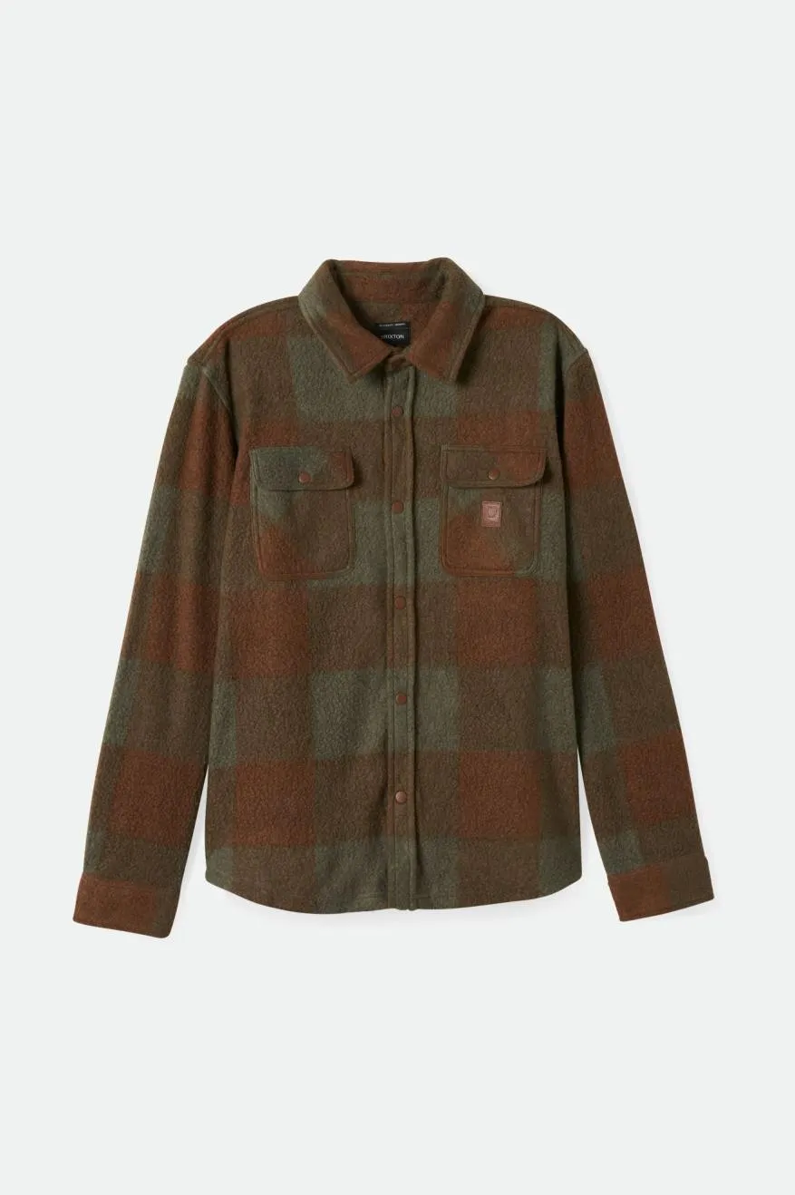 Bowery Arctic Stretch Long Sleeve Fleece - Bison/Olive Surplus Color