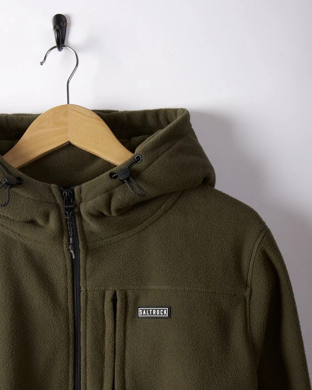 Green Bradford Mens Recycled Hooded Fleece Jacket