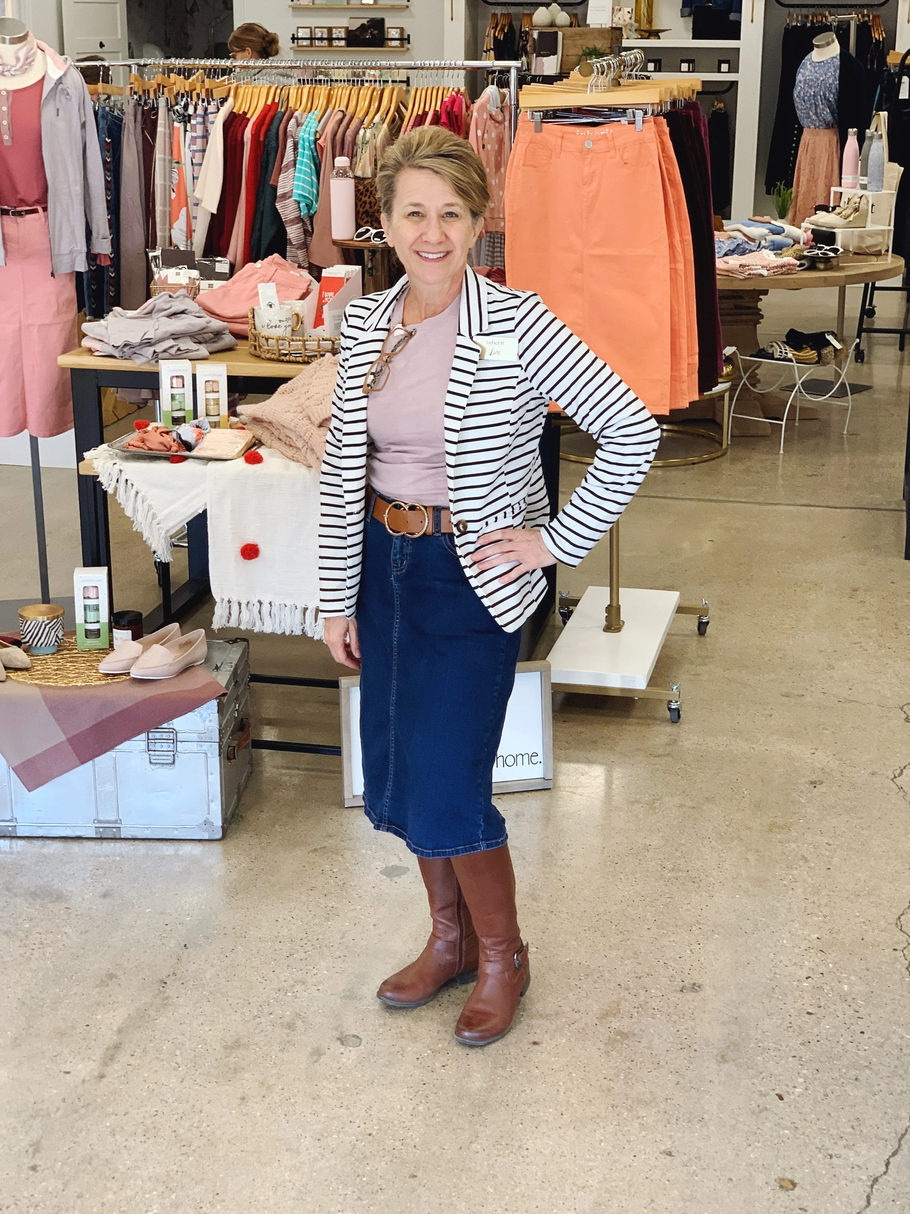 Button Front Black Striped Blazer - FINAL SALE