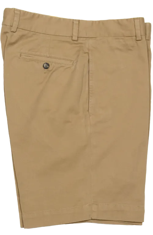 Charleston Khaki Washed Khaki Short<br>Flat Front<br>Regular Rise