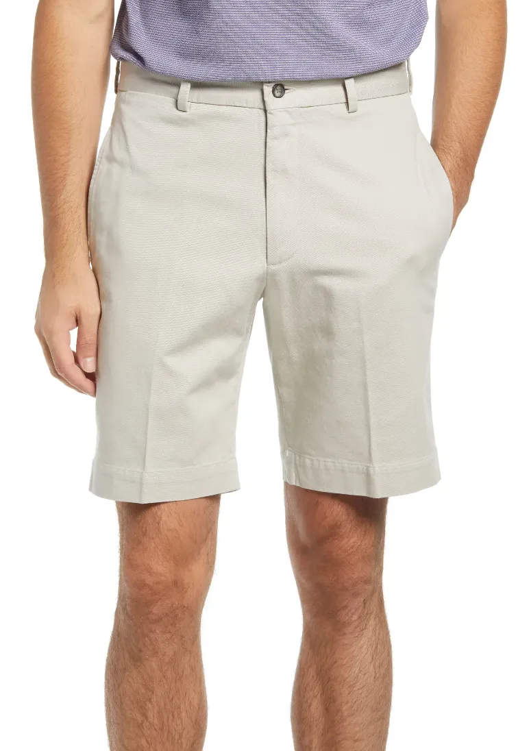 Charleston Khaki Washed Khaki Short<br>Flat Front<br>Regular Rise