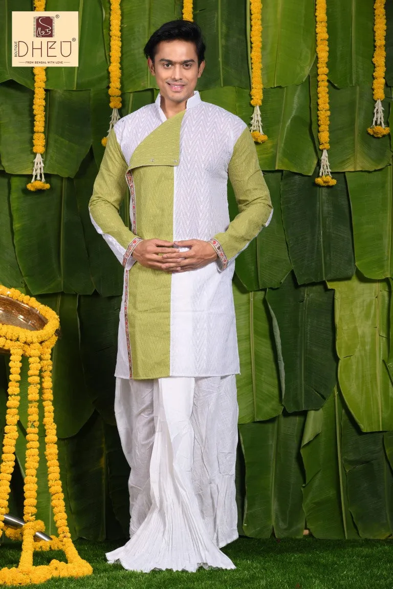 Chikonkari- Dheu Designer Dhoti(Optional)Kurta Set