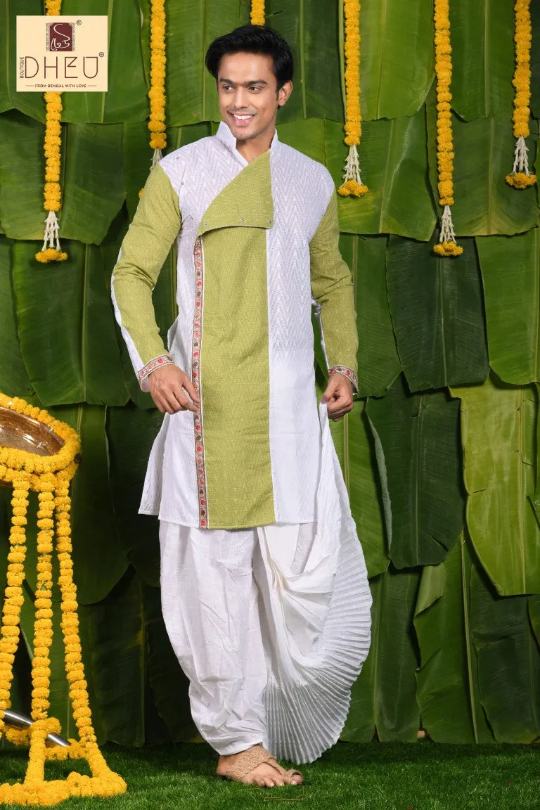Chikonkari- Dheu Designer Dhoti(Optional)Kurta Set
