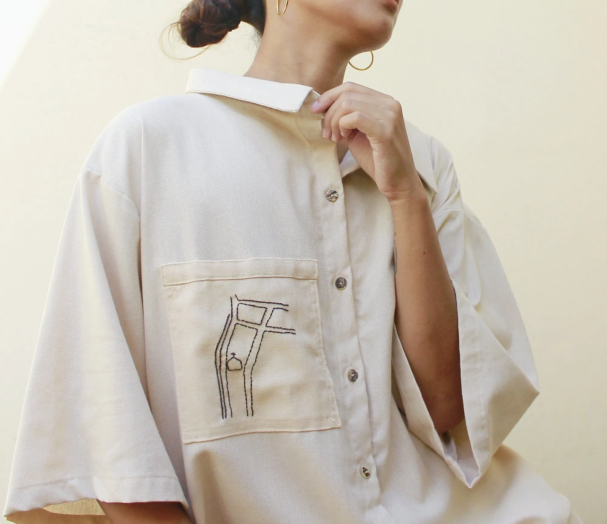 claire shirtdress - tan