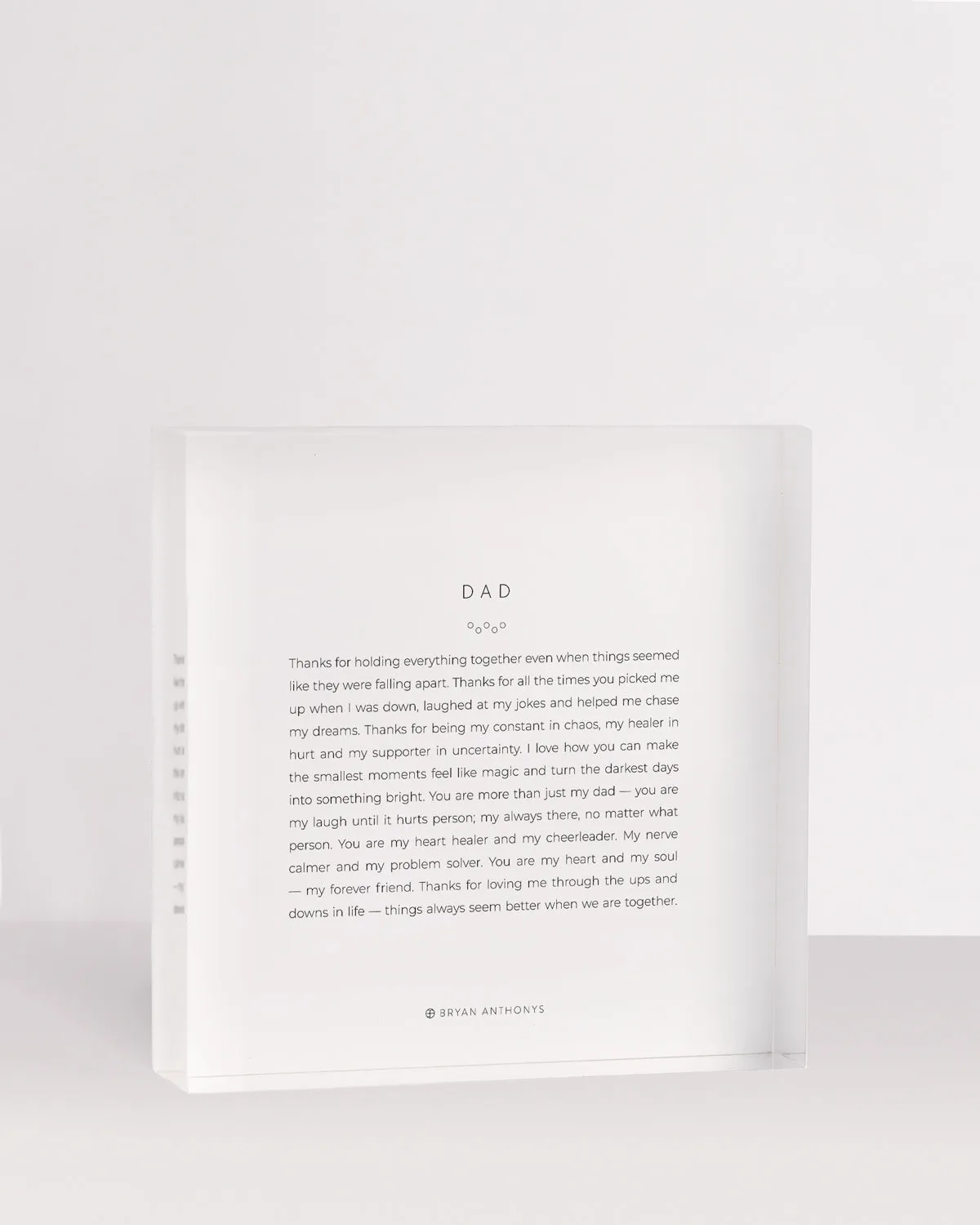 Dad — Mini Mantra Block