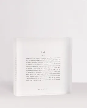 Dad — Mini Mantra Block