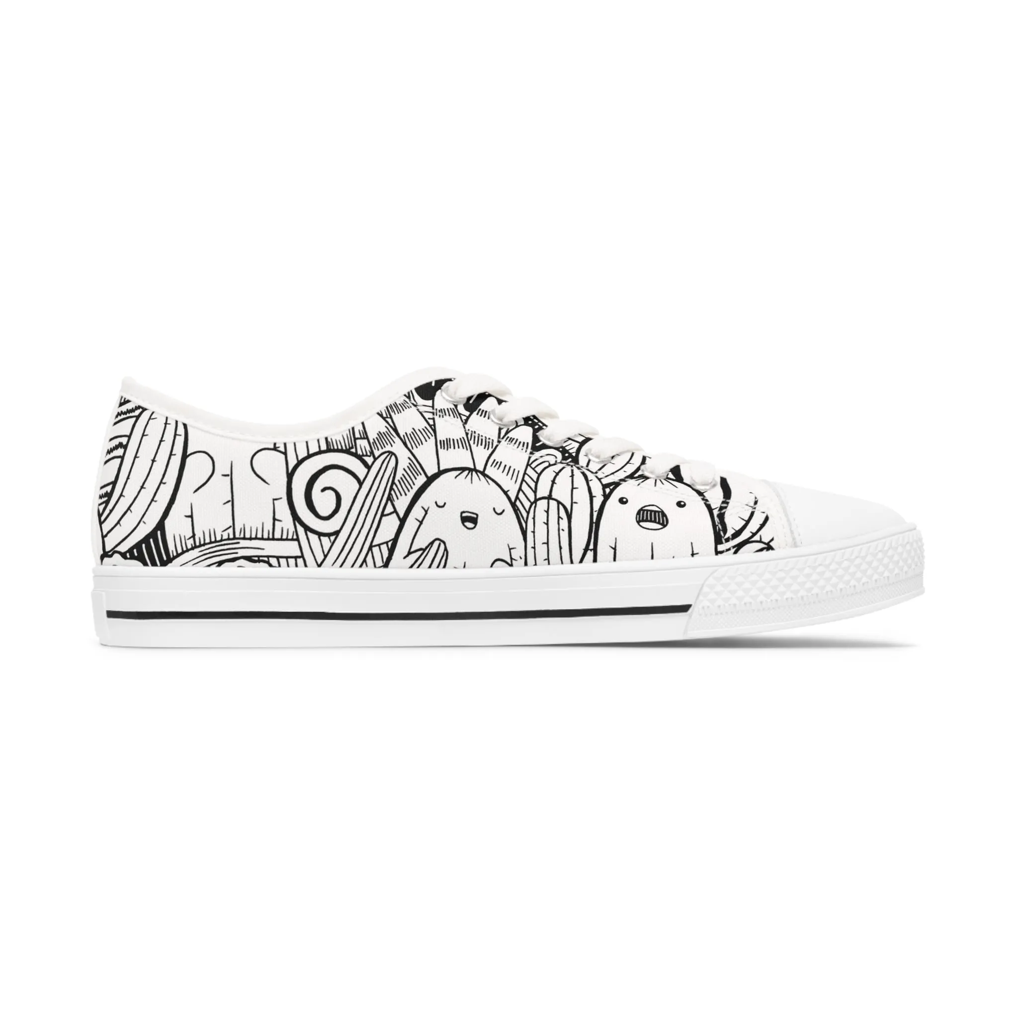 Doodle Cactus - Inovax Woman's Low Top Sneakers