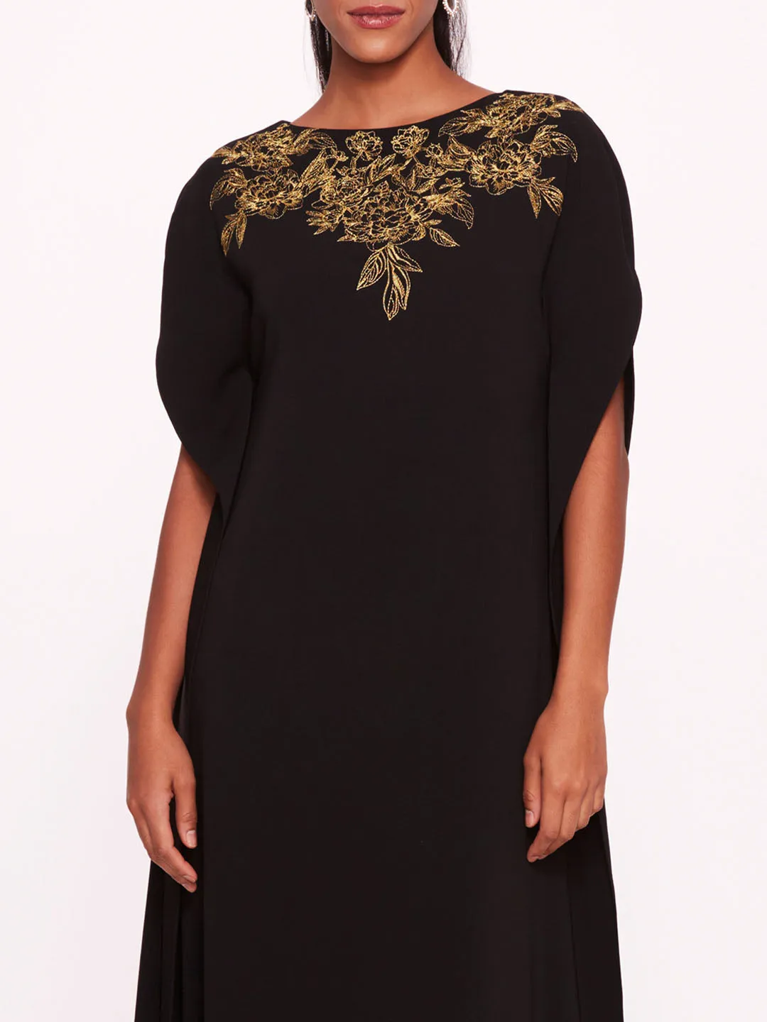 Embroidered Crepe Kaftan