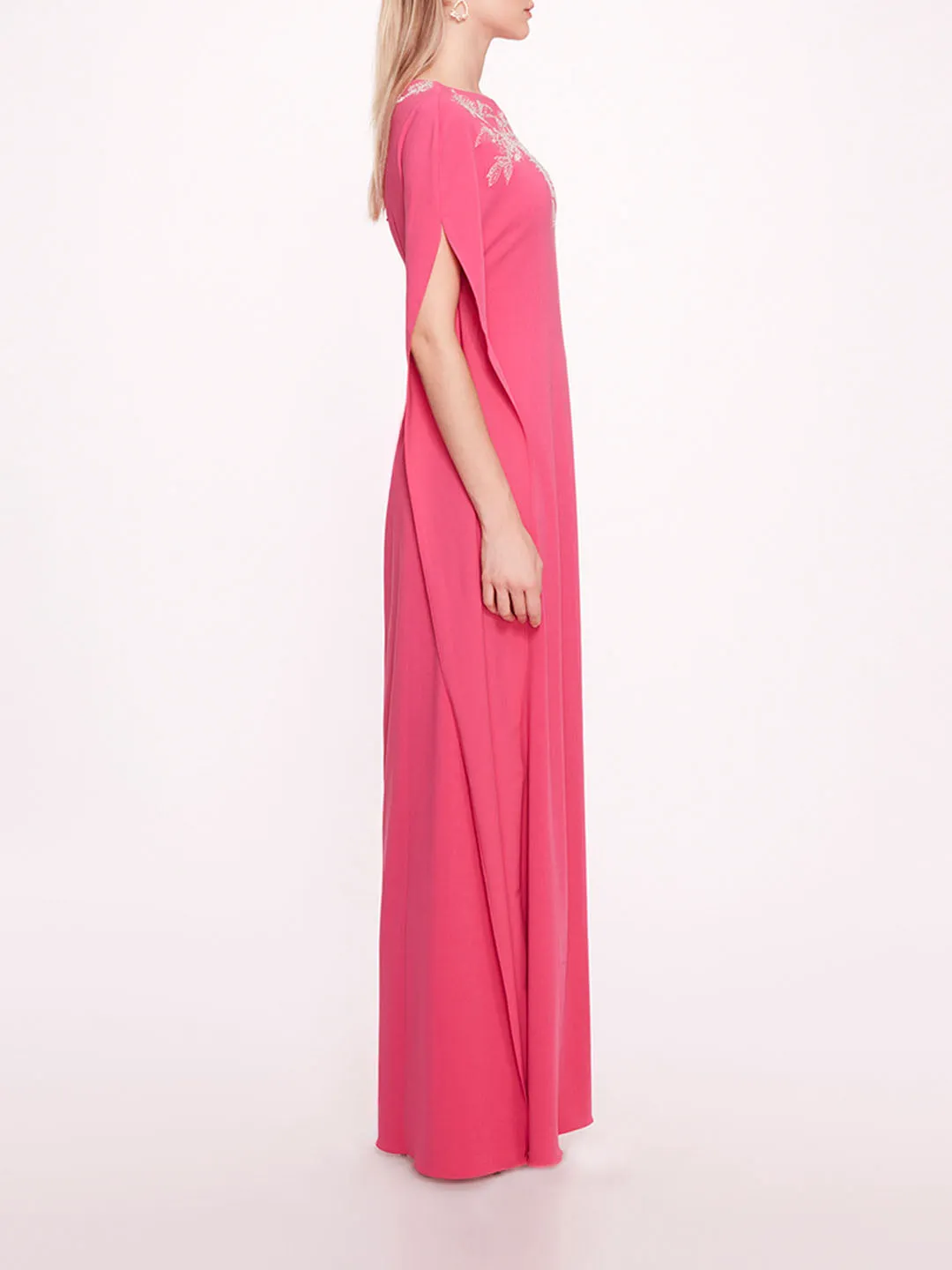 Embroidered Crepe Kaftan