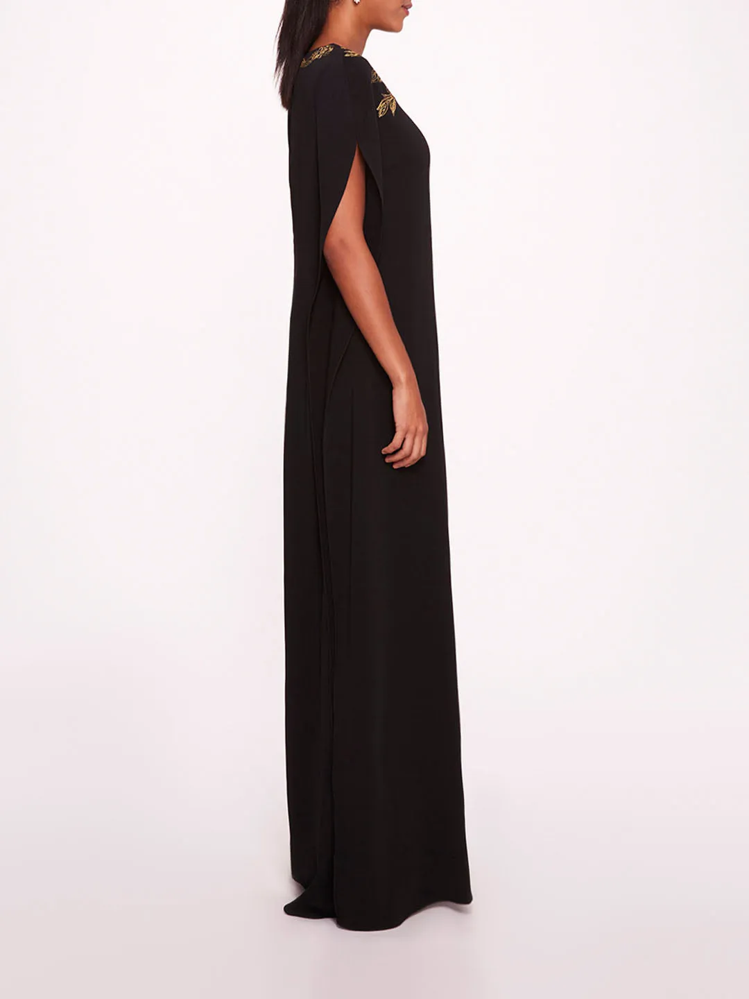 Embroidered Crepe Kaftan