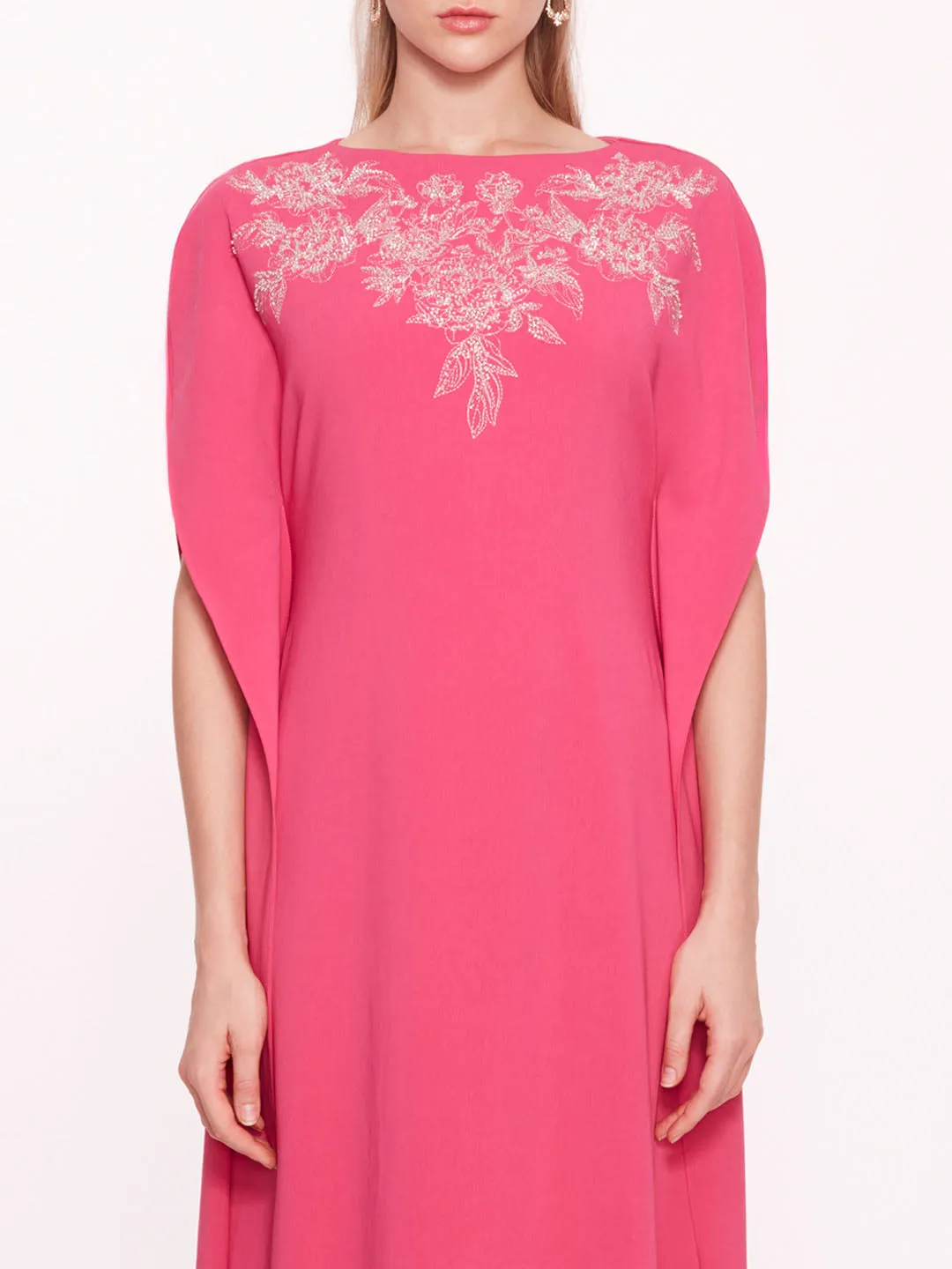 Embroidered Crepe Kaftan