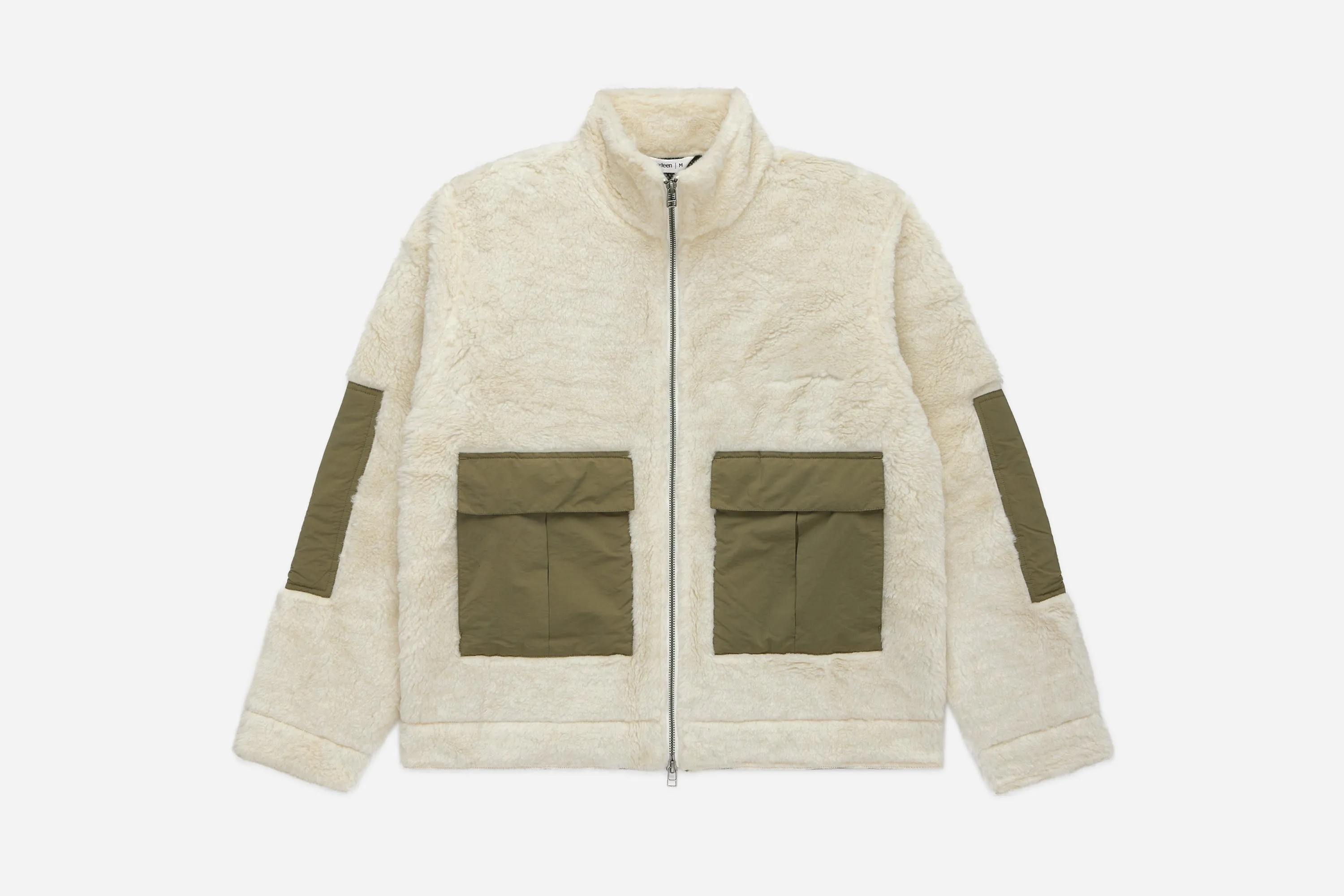 Fleece Jacket ~ Ecru Wool Blend Fleece