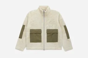 Fleece Jacket ~ Ecru Wool Blend Fleece