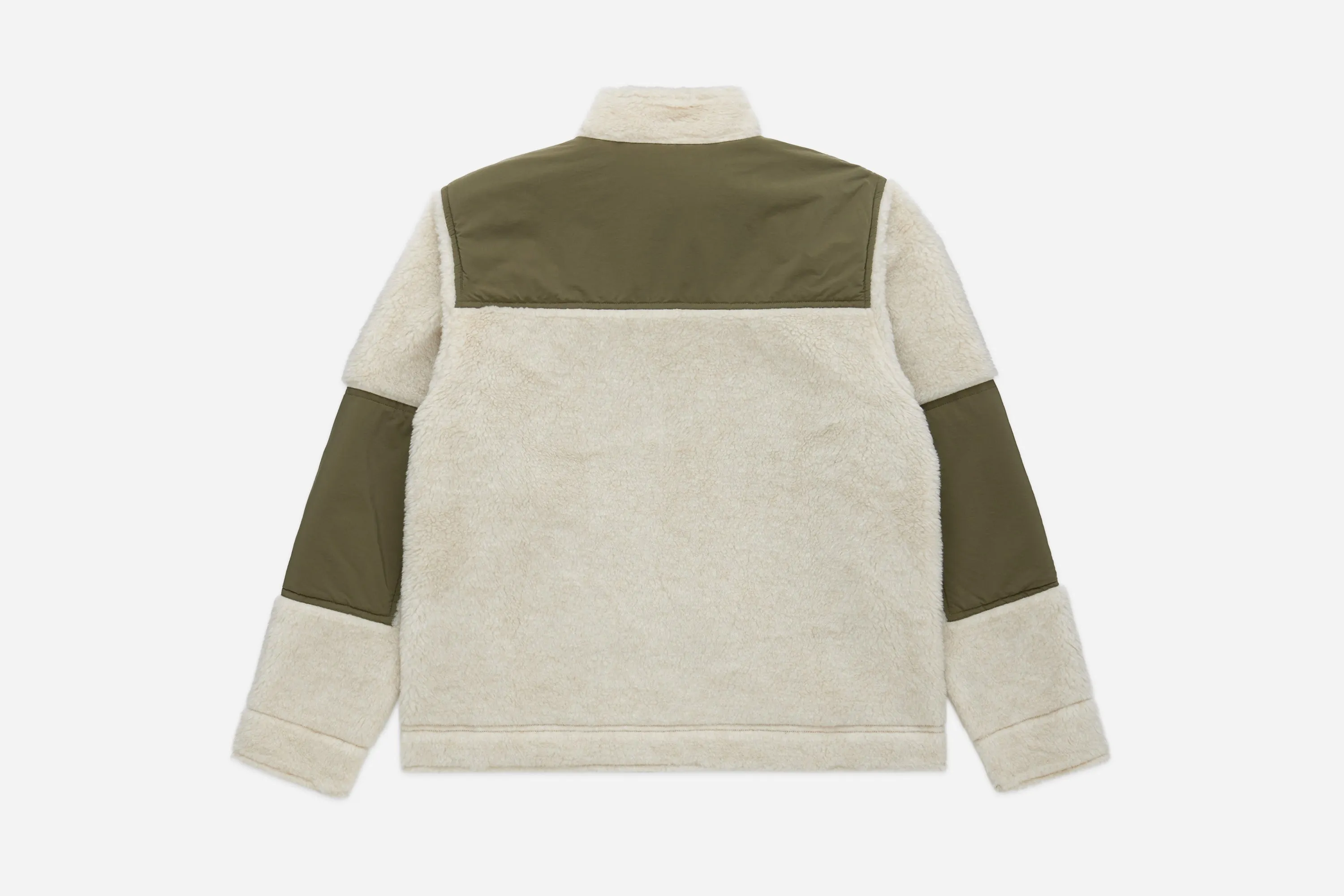 Fleece Jacket ~ Ecru Wool Blend Fleece