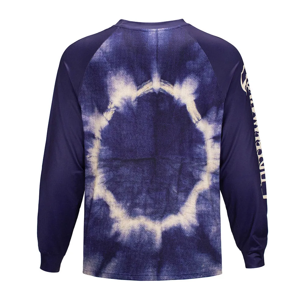 Grateful Dead | UPF 50 Swim Shirt Long Sleeve | Grateful Dead  Logo in Navy Tie-Dye