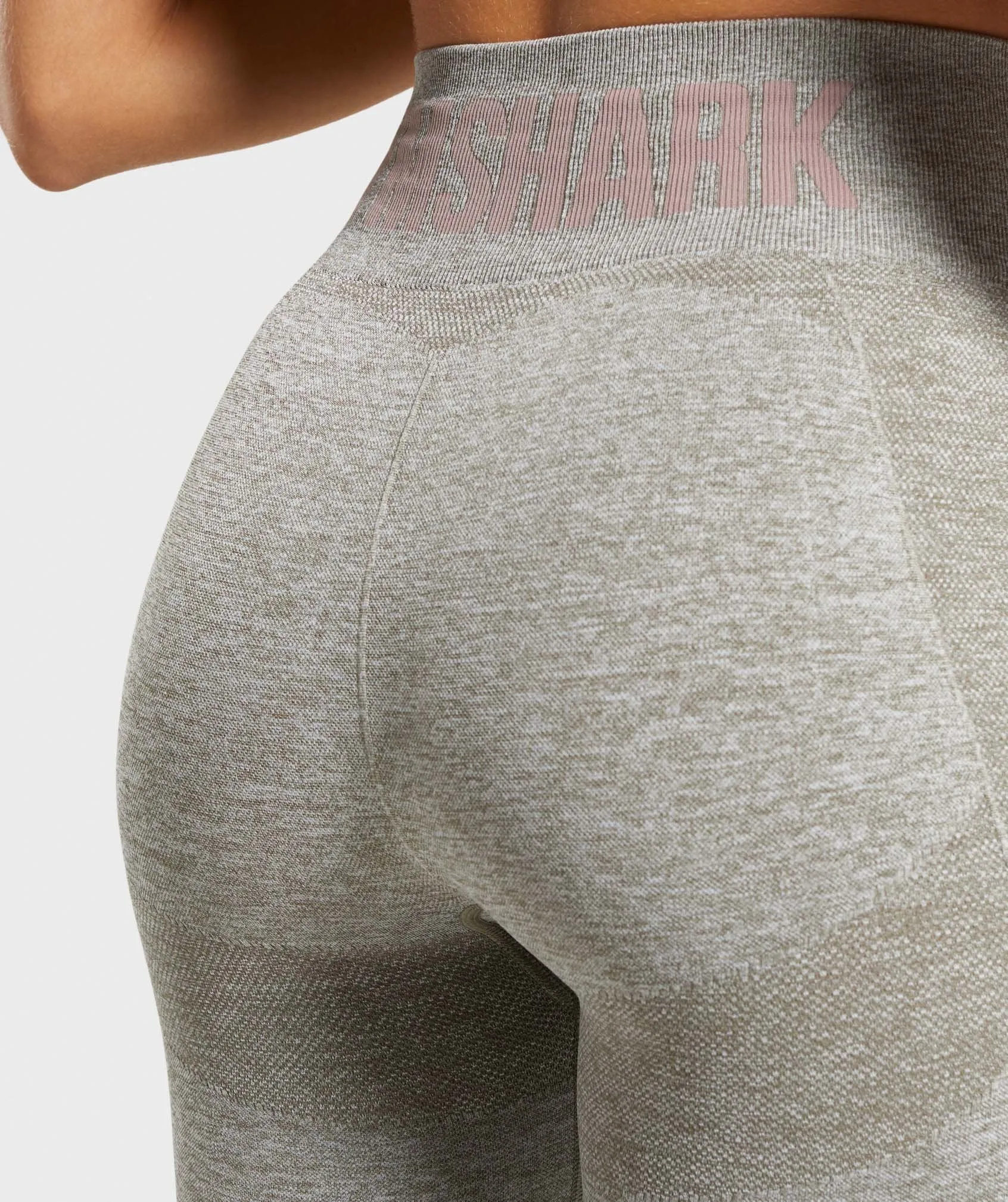 Gymshark Flex Cycling Shorts - Khaki Marl/Taupe