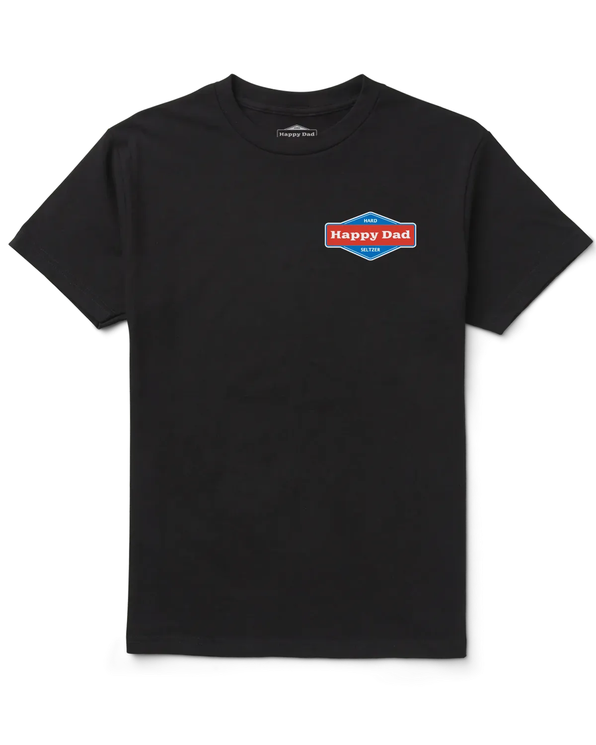 Happy Dad Front and Back Logo Tee (Black)