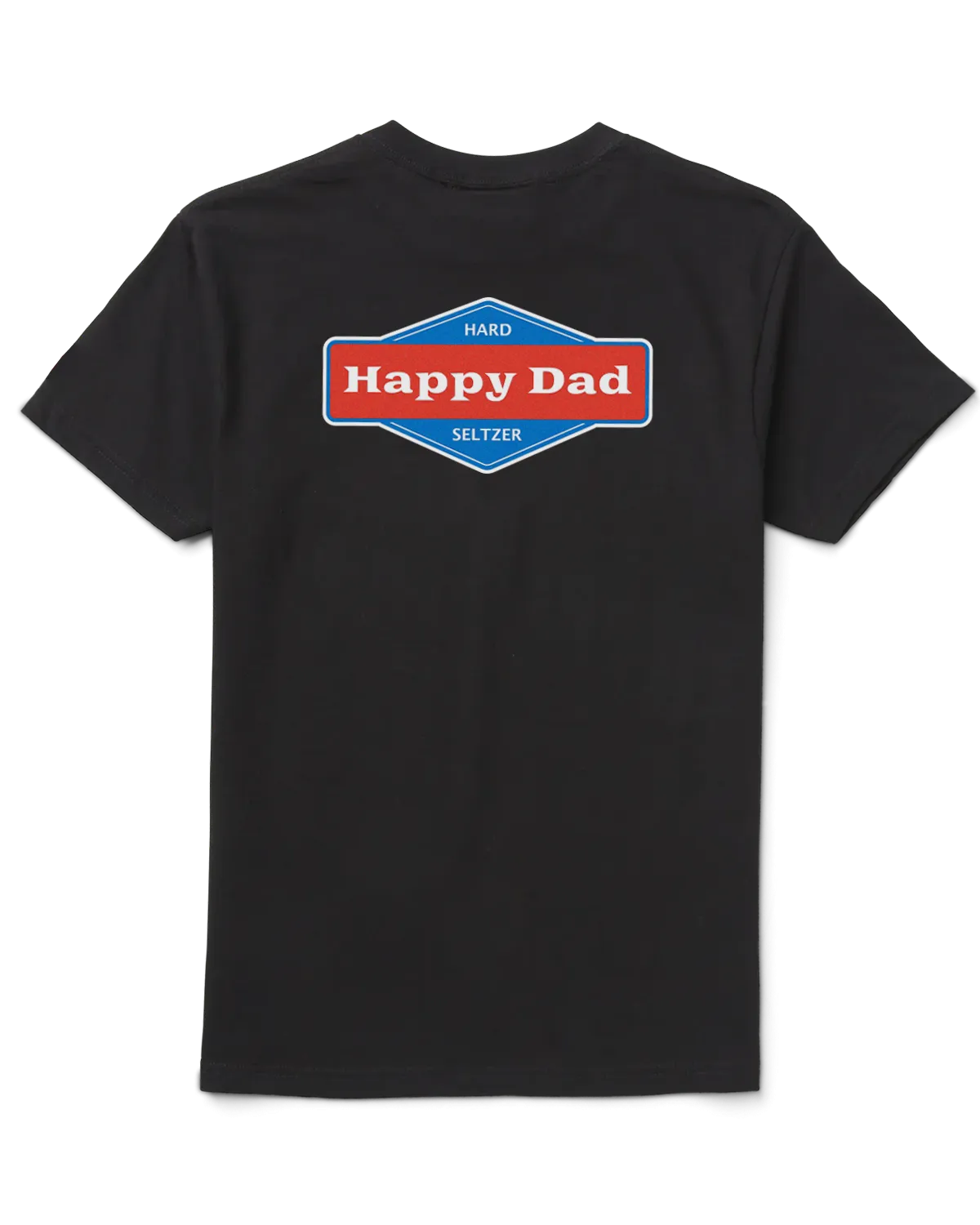Happy Dad Front and Back Logo Tee (Black)