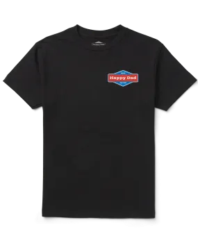 Happy Dad Front and Back Logo Tee (Black)