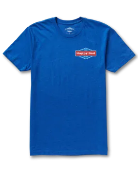 Happy Dad Front and Back Logo Tee (Royal)