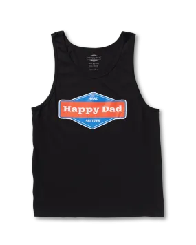 Happy Dad Front Logo Tank Top (Black)